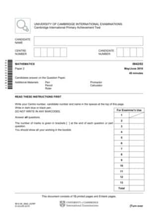 Past Papers Cambridge A Level and AS Level