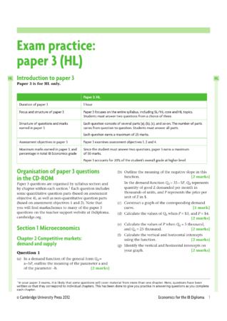 Past paper economics IB